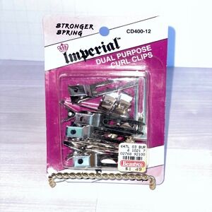 Vintage Imperial 'Curl Clips' for Pin‎ Curls and Rollers, Set of 12; New in Box